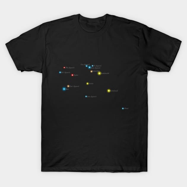 Constellation Aquarius T-Shirt by GloopTrekker